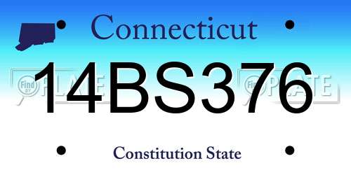 14BS376 Connecticut License Plate