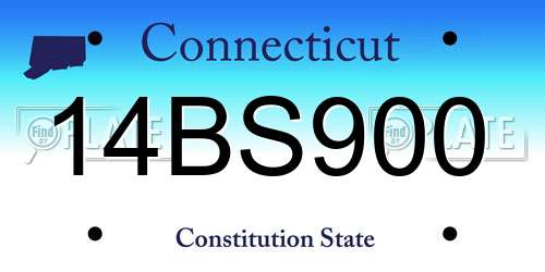 14BS900 Connecticut License Plate