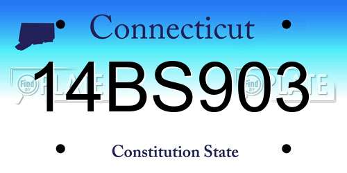 14BS903 Connecticut License Plate