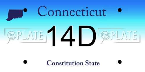 14D Connecticut License Plate