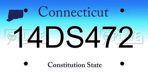 14DS472 Connecticut License Plate