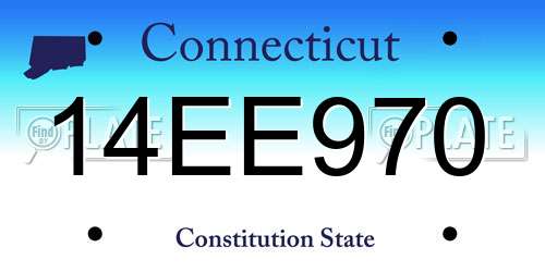 14EE970 Connecticut License Plate
