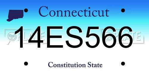 14ES566 Connecticut License Plate