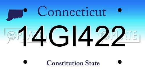 14GI422 Connecticut License Plate