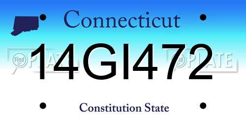 14GI472 Connecticut License Plate