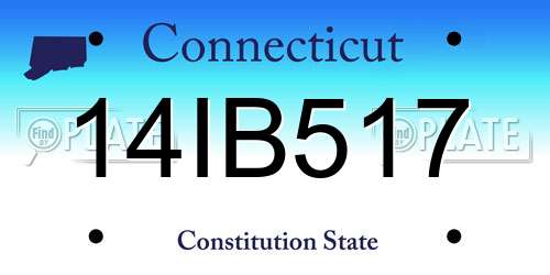 14IB517 Connecticut License Plate