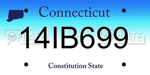 14IB699 Connecticut License Plate