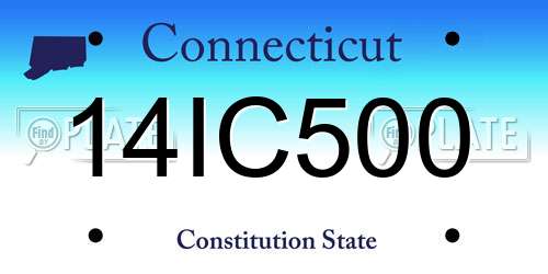 14IC500 Connecticut License Plate