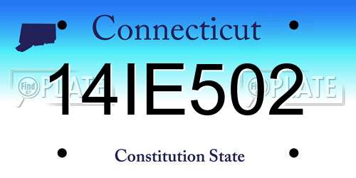 14IE502 Connecticut License Plate
