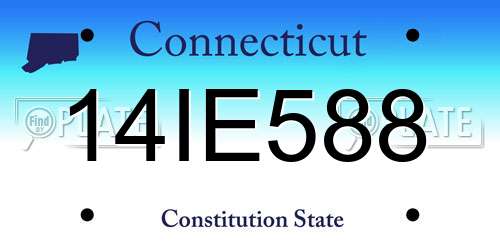 14IE588 Connecticut License Plate