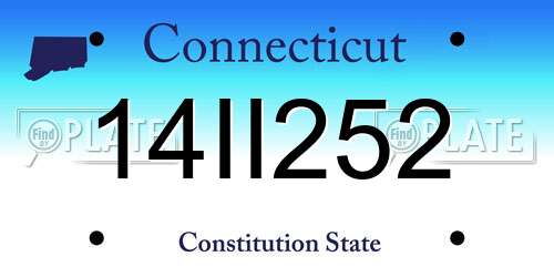 14II252 Connecticut License Plate