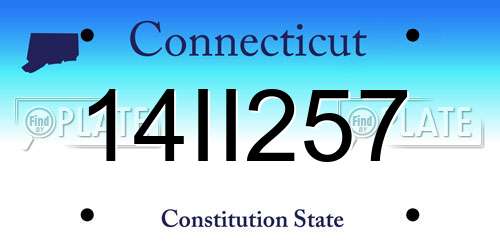 14II257 Connecticut License Plate