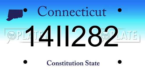 14II282 Connecticut License Plate