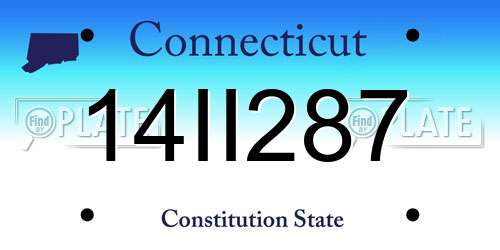 14II287 Connecticut License Plate