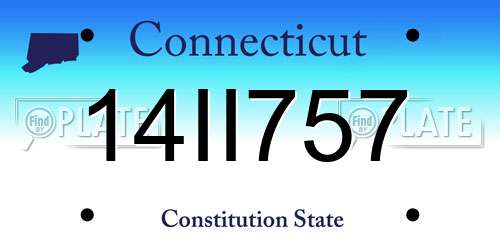 14II757 Connecticut License Plate