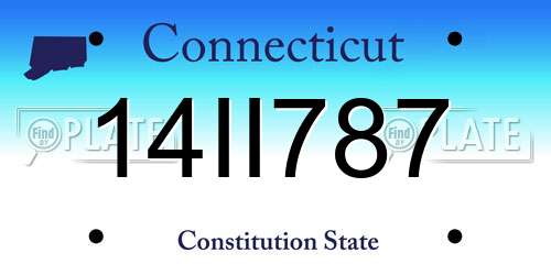 14II787 Connecticut License Plate