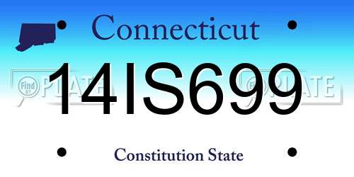 14IS699 Connecticut License Plate
