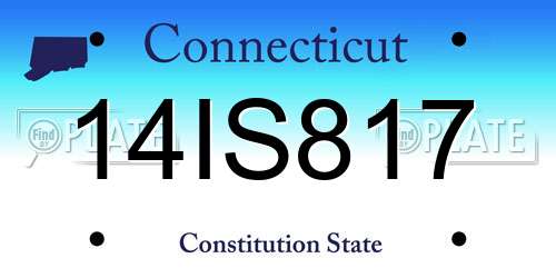 14IS817 Connecticut License Plate