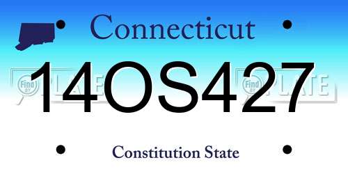 14OS427 Connecticut License Plate