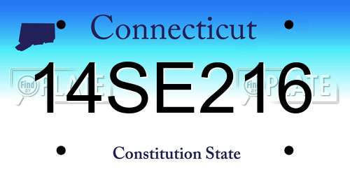 14SE216 Connecticut License Plate