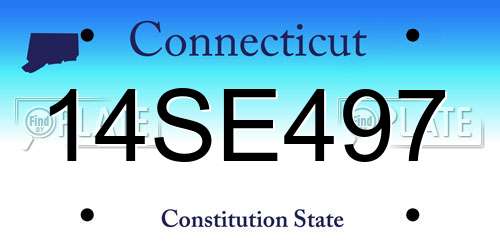 14SE497 Connecticut License Plate