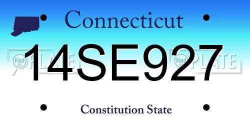 14SE927 Connecticut License Plate