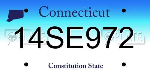 14SE972 Connecticut License Plate