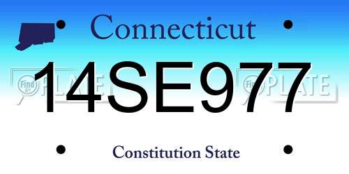 14SE977 Connecticut License Plate