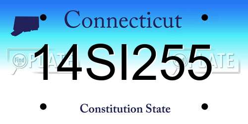14SI255 Connecticut License Plate