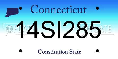 14SI285 Connecticut License Plate