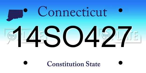 14SO427 Connecticut License Plate