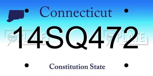 14SQ472 Connecticut License Plate