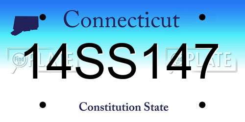 14SS147 Connecticut License Plate