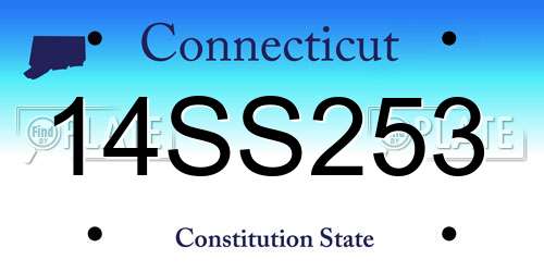 14SS253 Connecticut License Plate