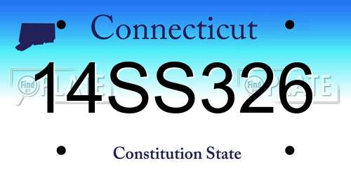 14SS326 Connecticut License Plate