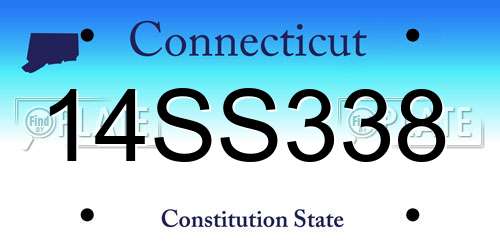 14SS338 Connecticut License Plate