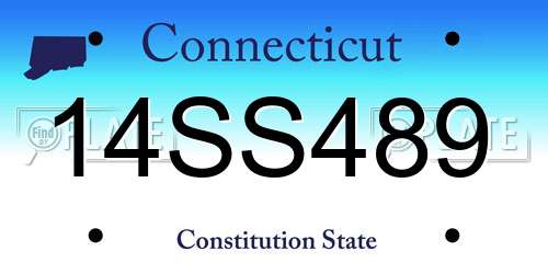 14SS489 Connecticut License Plate