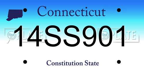 14SS901 Connecticut License Plate
