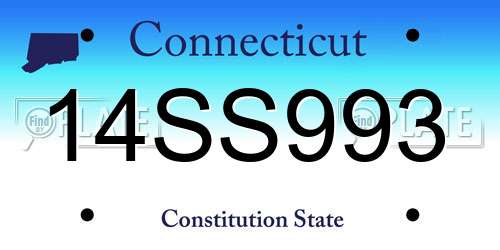 14SS993 Connecticut License Plate