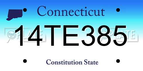 14TE385 Connecticut License Plate