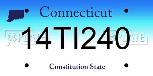14TI240 Connecticut License Plate