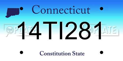 14TI281 Connecticut License Plate
