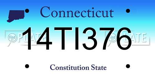 14TI376 Connecticut License Plate