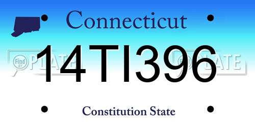 14TI396 Connecticut License Plate