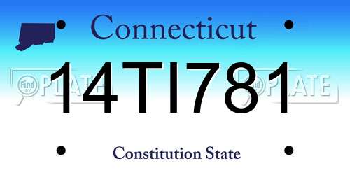 14TI781 Connecticut License Plate