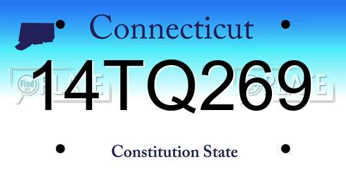 14TQ269 Connecticut License Plate