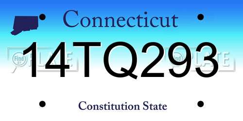14TQ293 Connecticut License Plate