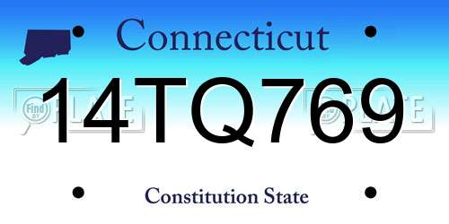 14TQ769 Connecticut License Plate