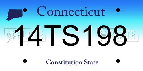 14TS198 Connecticut License Plate