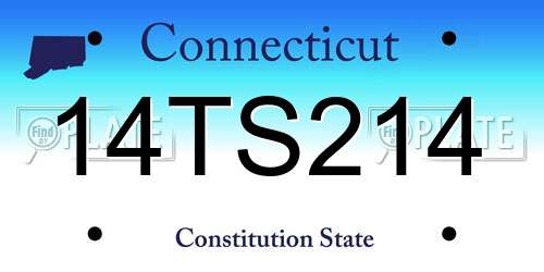 14TS214 Connecticut License Plate